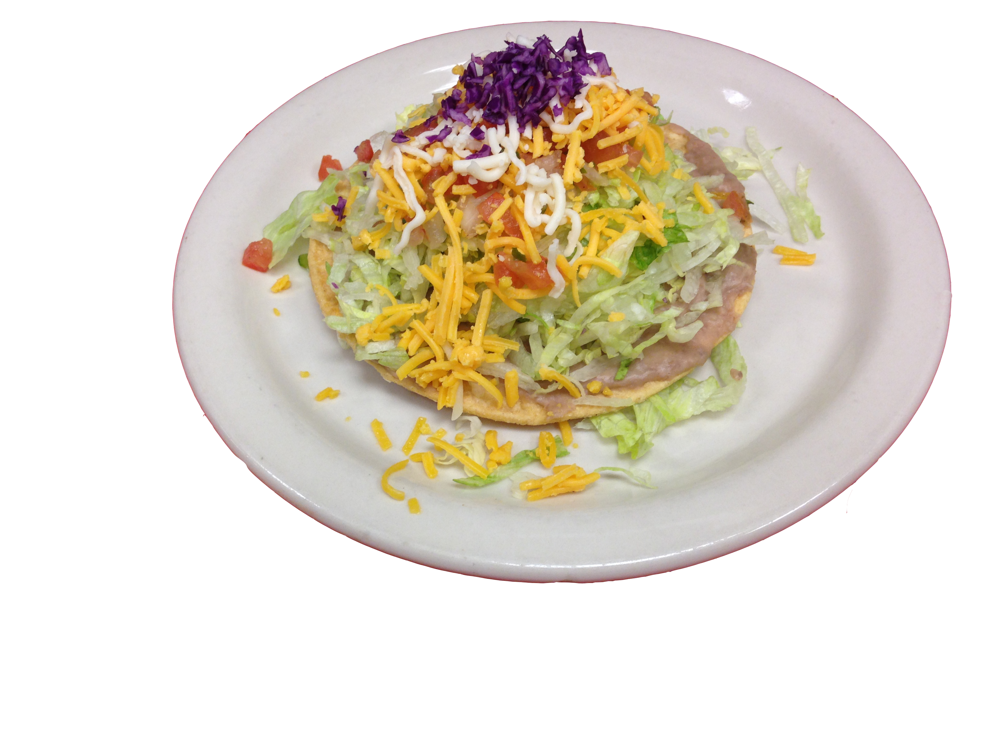   Tostada with Bean A La Carte